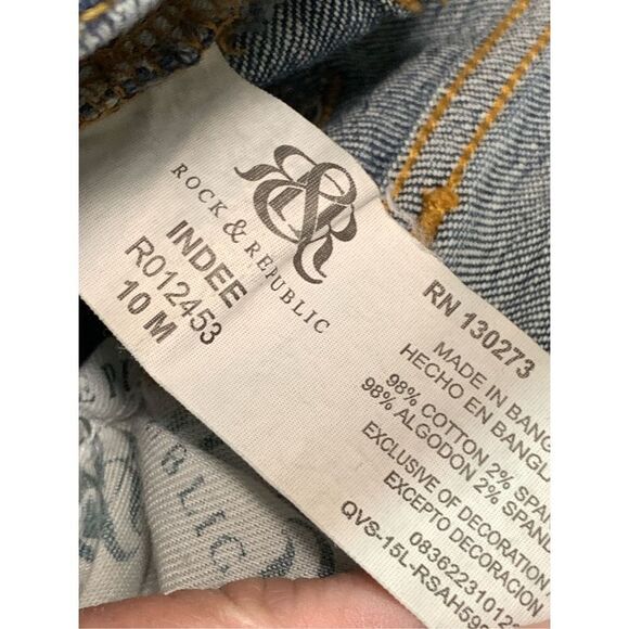 Rock & Republic Indee Boyfriend Jean R012453 Size 10 - Picture 5 of 8